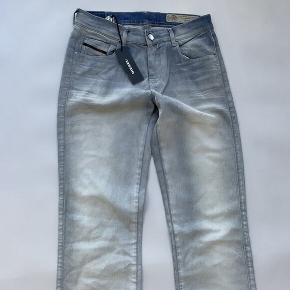 Diesel Women’s Sandy Regular Slim Straight Jeans Light Blue 0681M Size W27 - Picture 5 of 12